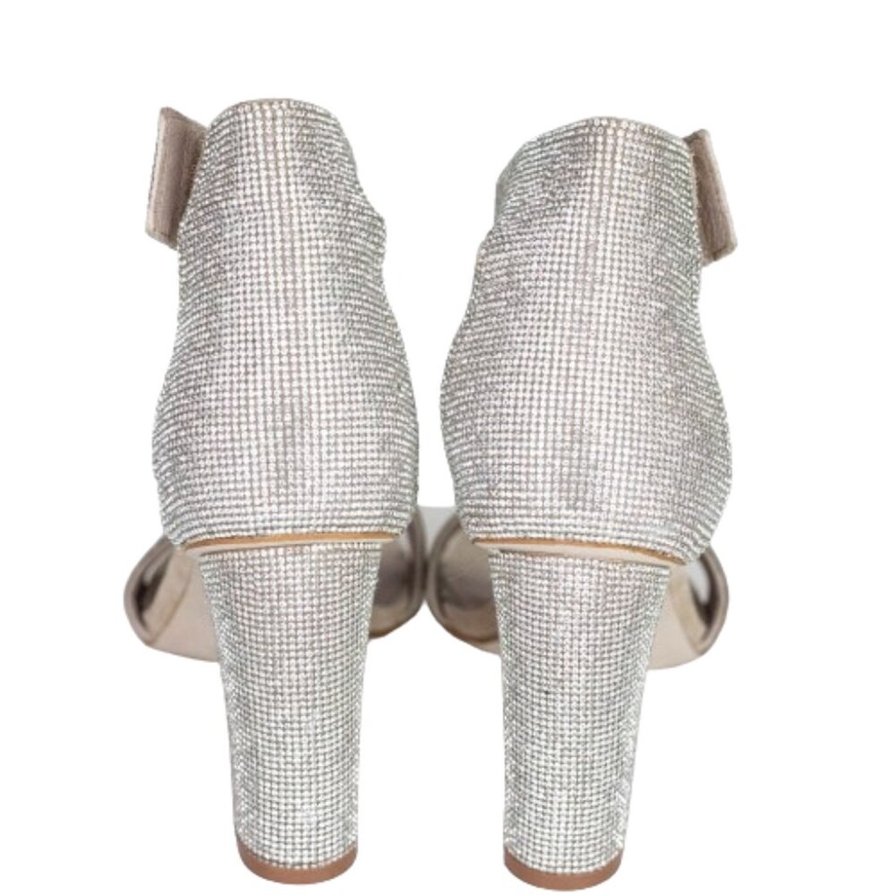 Jeffrey Campbell Kassidy Silver Rhinestone Platform Heels Women's Size 10 - Picture 3 of 9